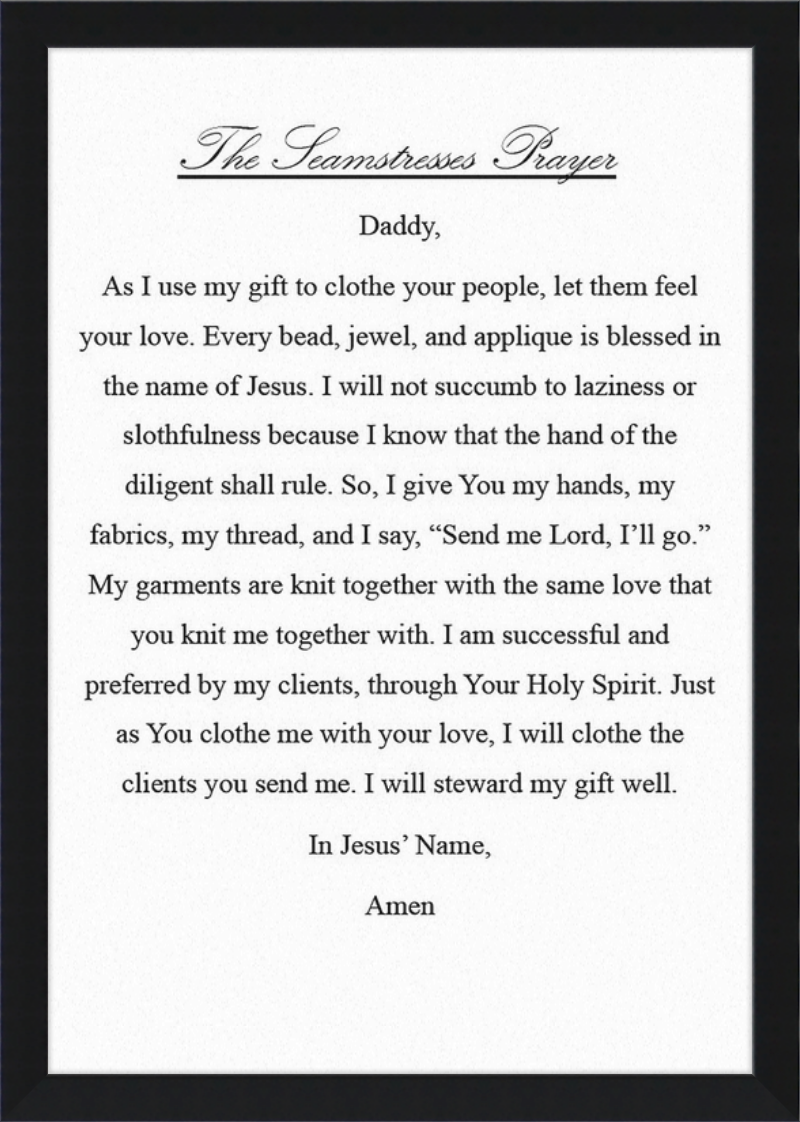 Seamstresses Prayer