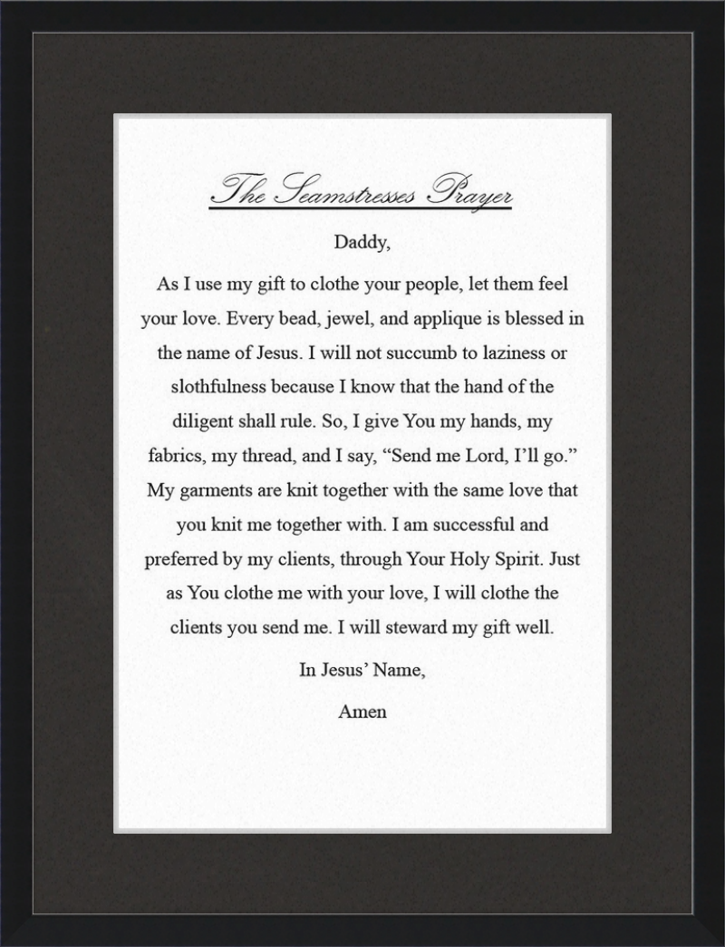 Seamstresses Prayer