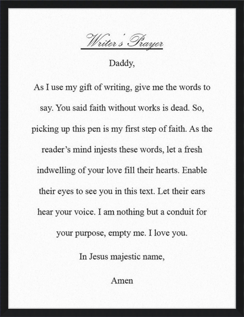 Writer's Prayer