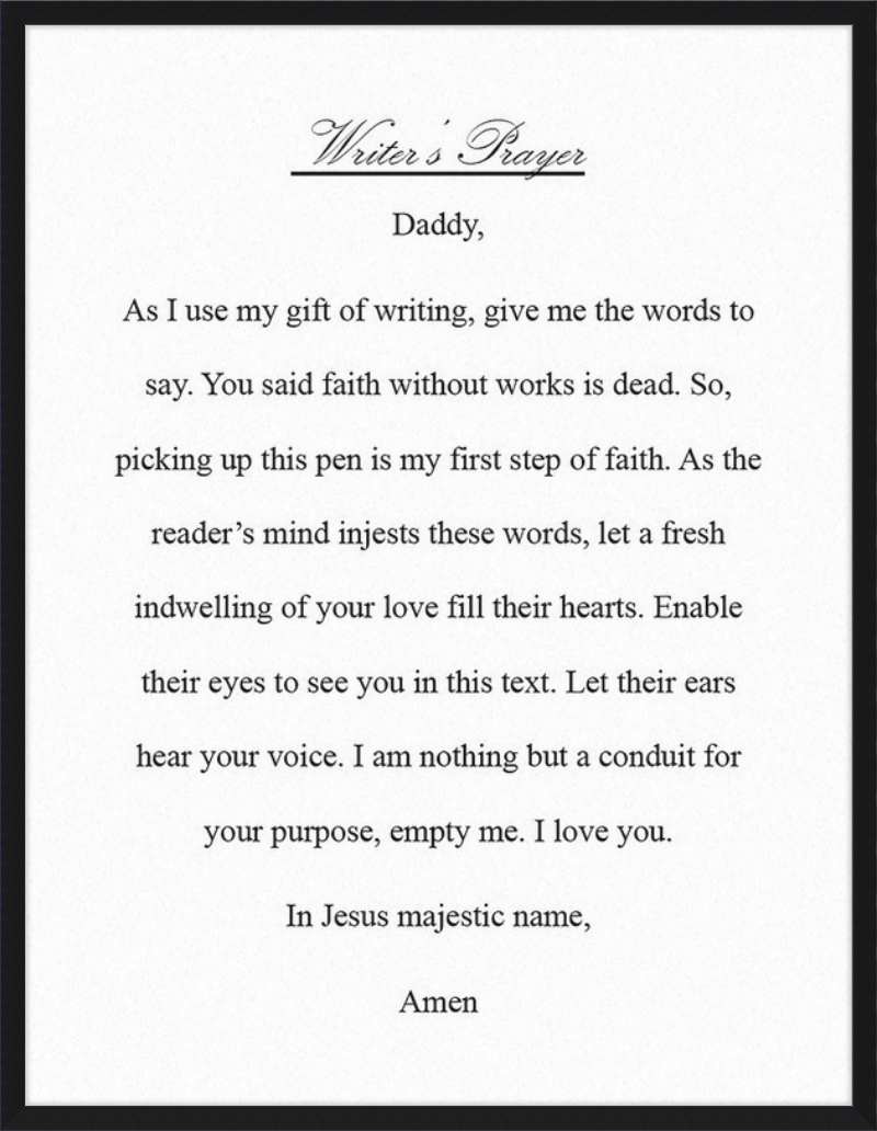 Writer's Prayer