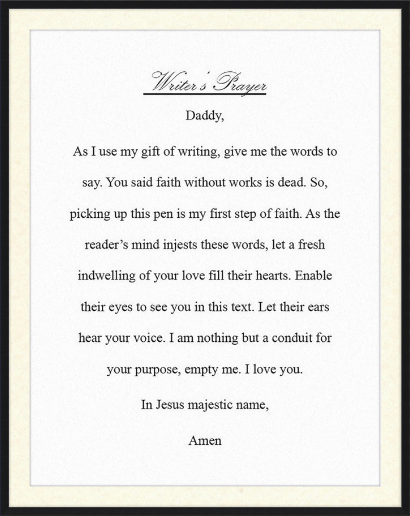 Writer's Prayer