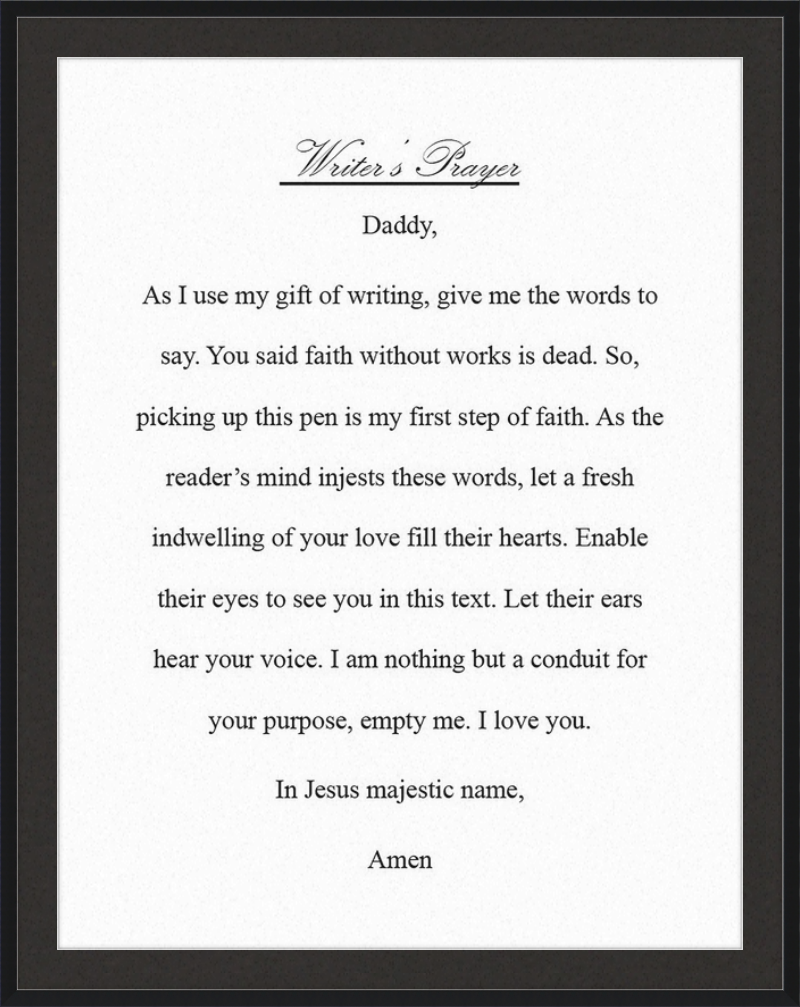 Writer's Prayer