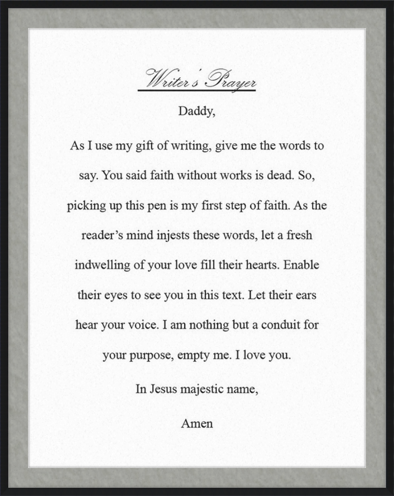 Writer's Prayer