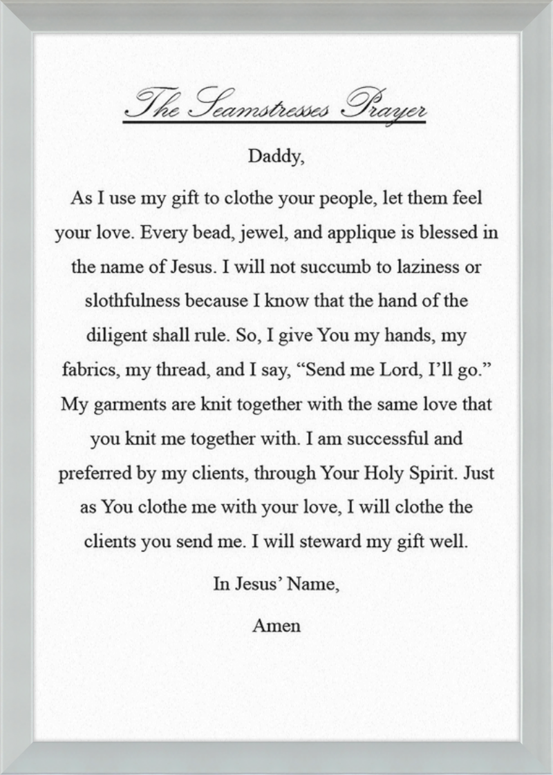 Seamstresses Prayer