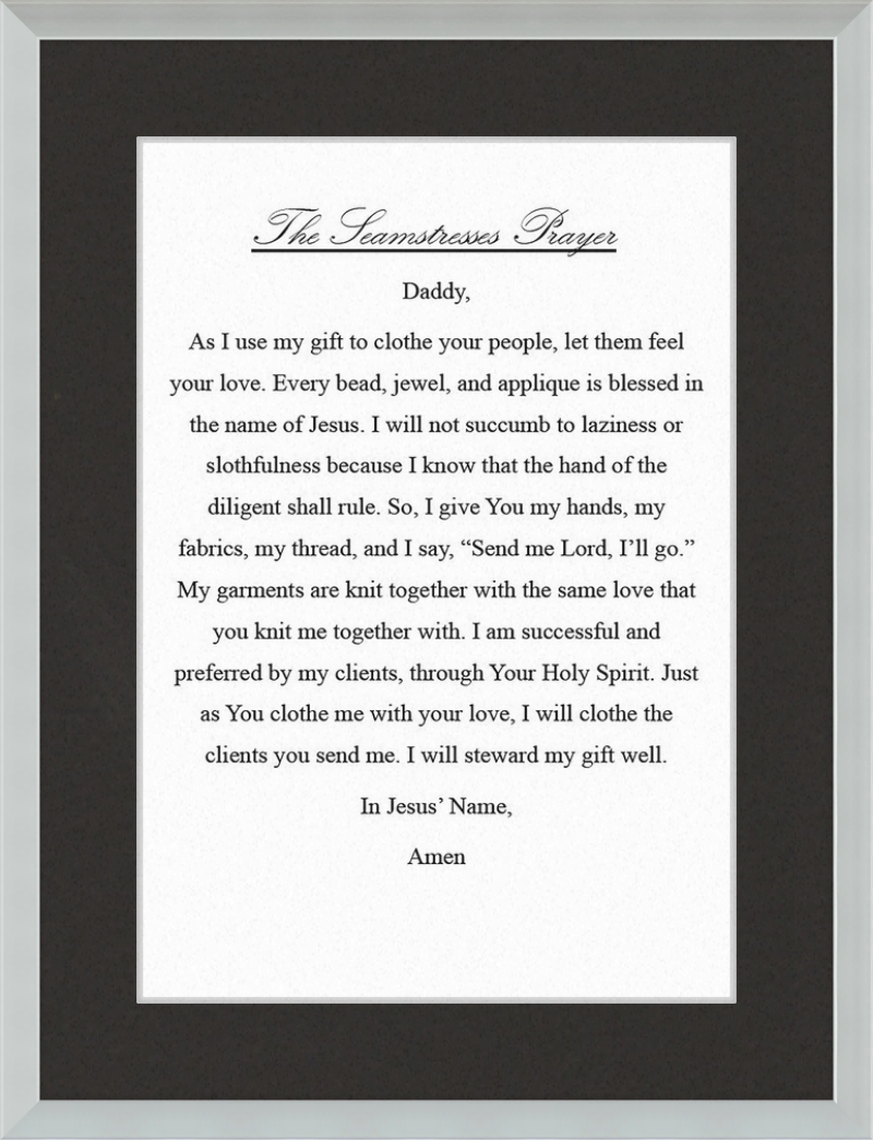 Seamstresses Prayer