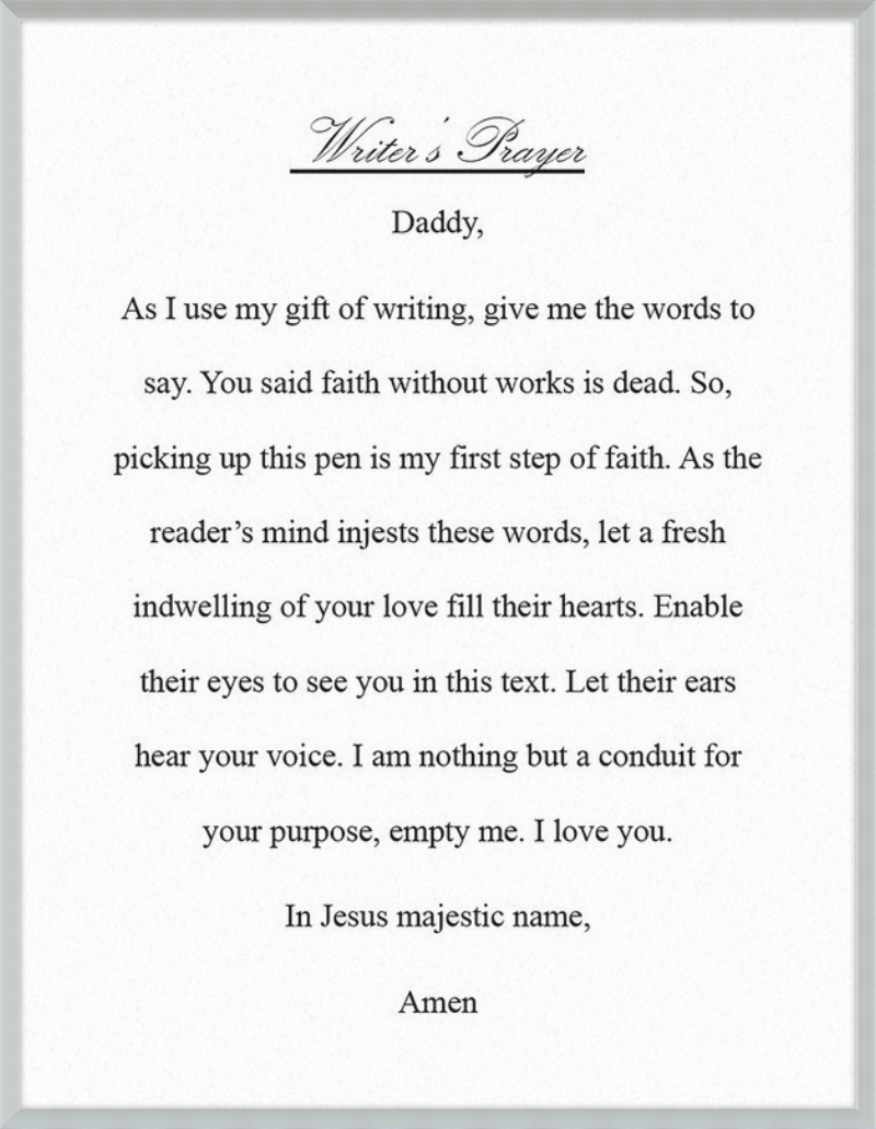 Writer's Prayer