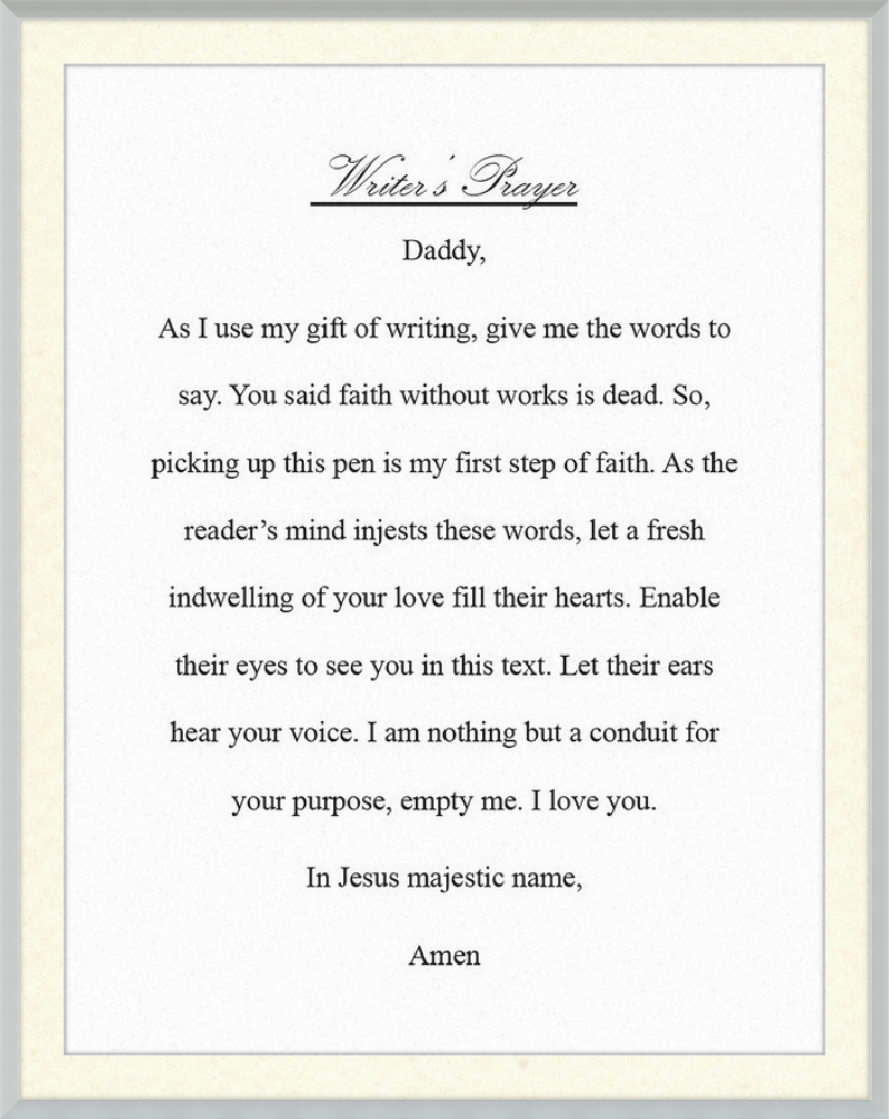 Writer's Prayer