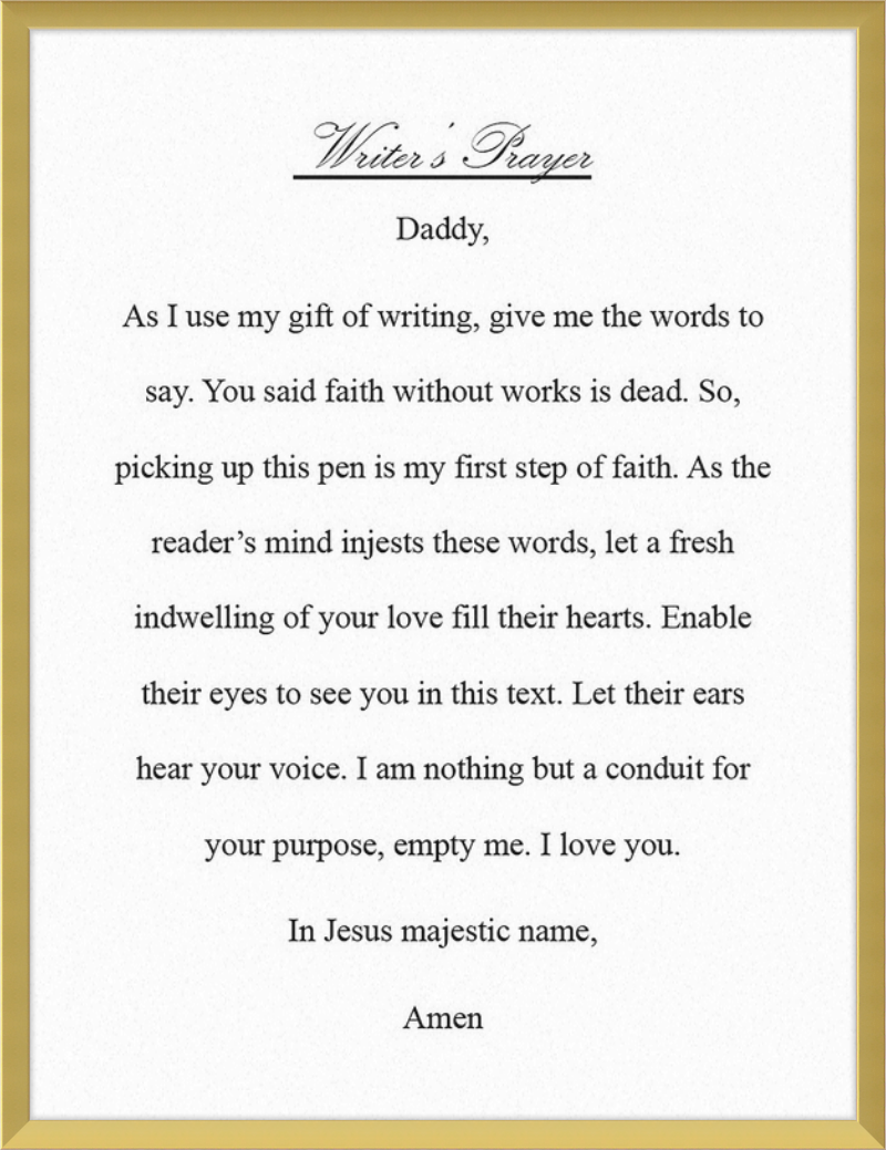 Writer's Prayer