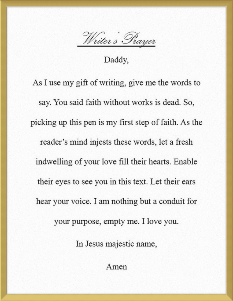 Writer's Prayer