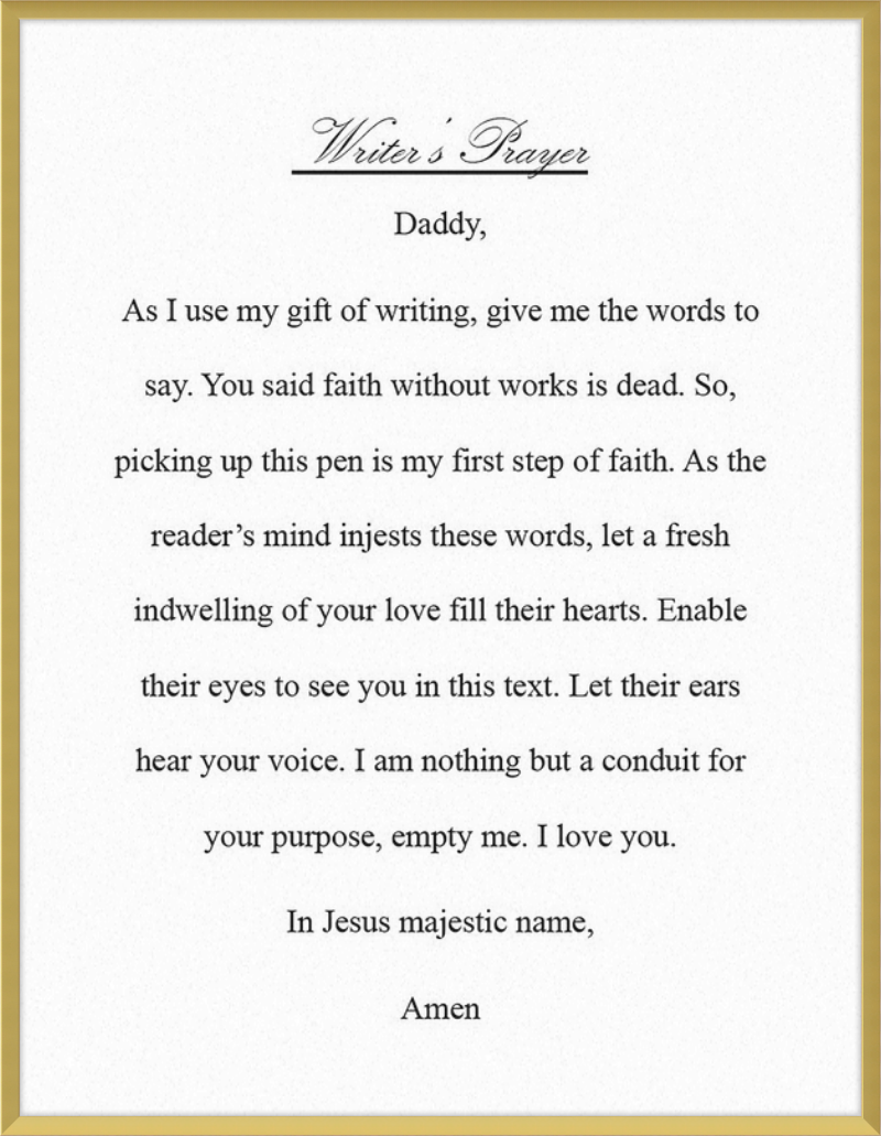 Writer's Prayer