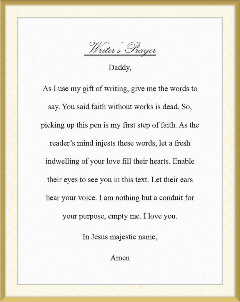 Writer's Prayer