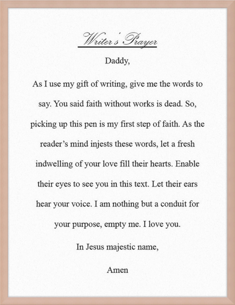 Writer's Prayer