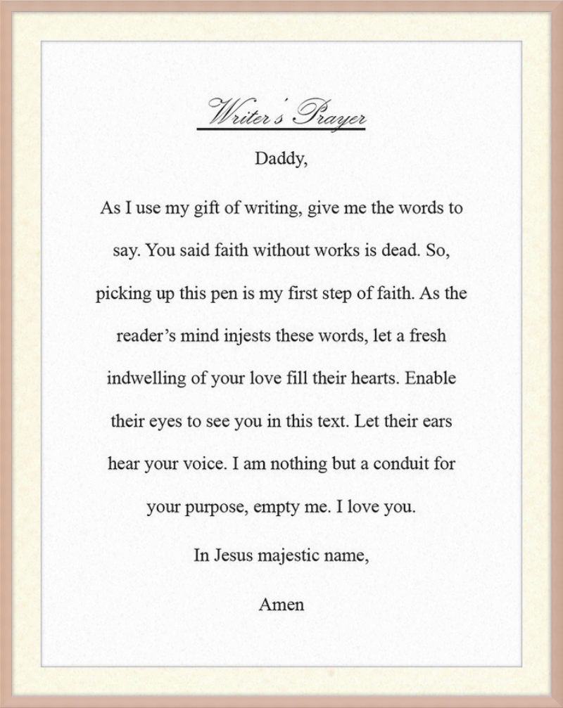 Writer's Prayer