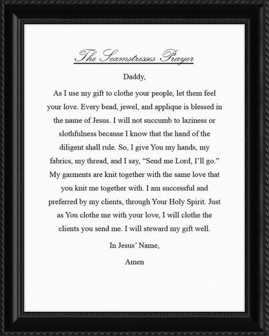 Seamstresses Prayer