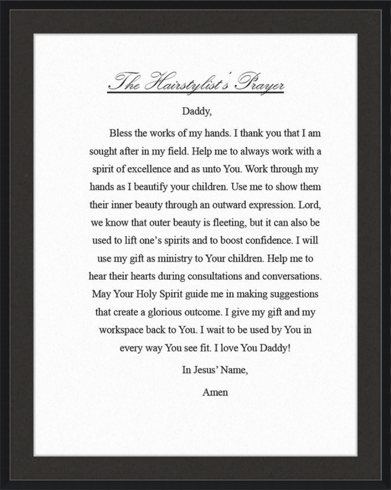 Hairstylist's Prayer