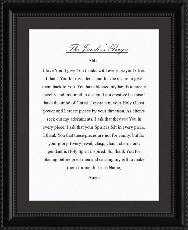 Jeweler's Prayer