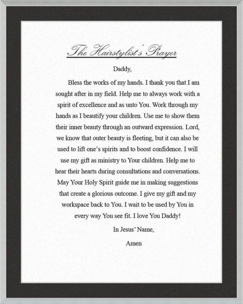 Hairstylist's Prayer