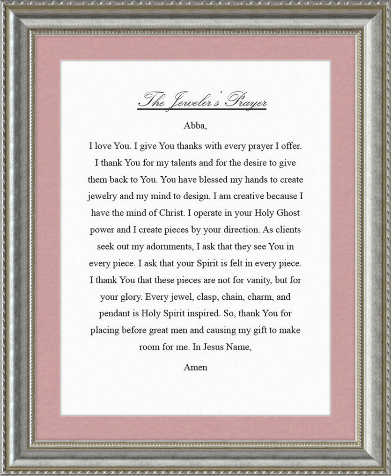 Jeweler's Prayer