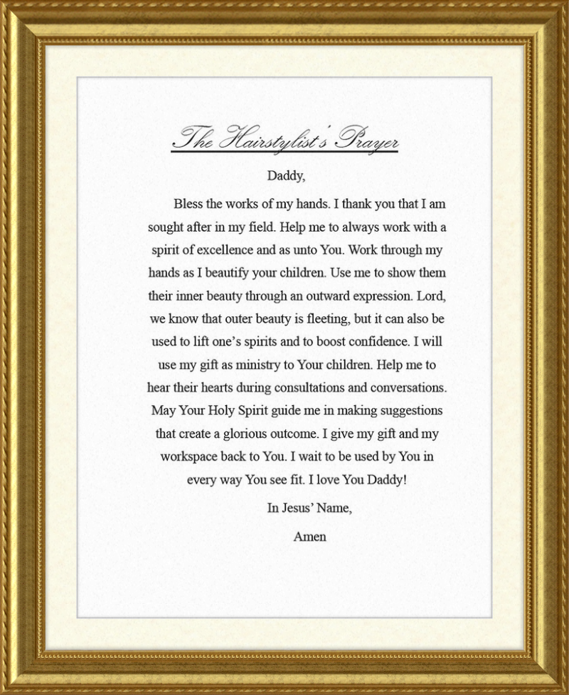 Hairstylist's Prayer