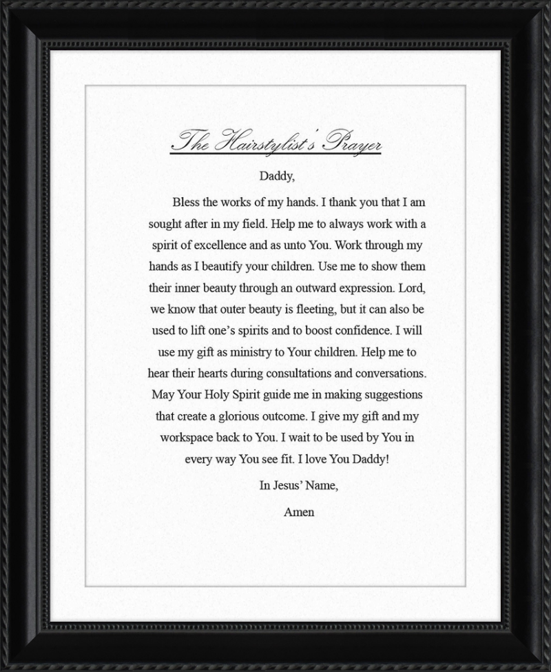 Hairstylist's Prayer