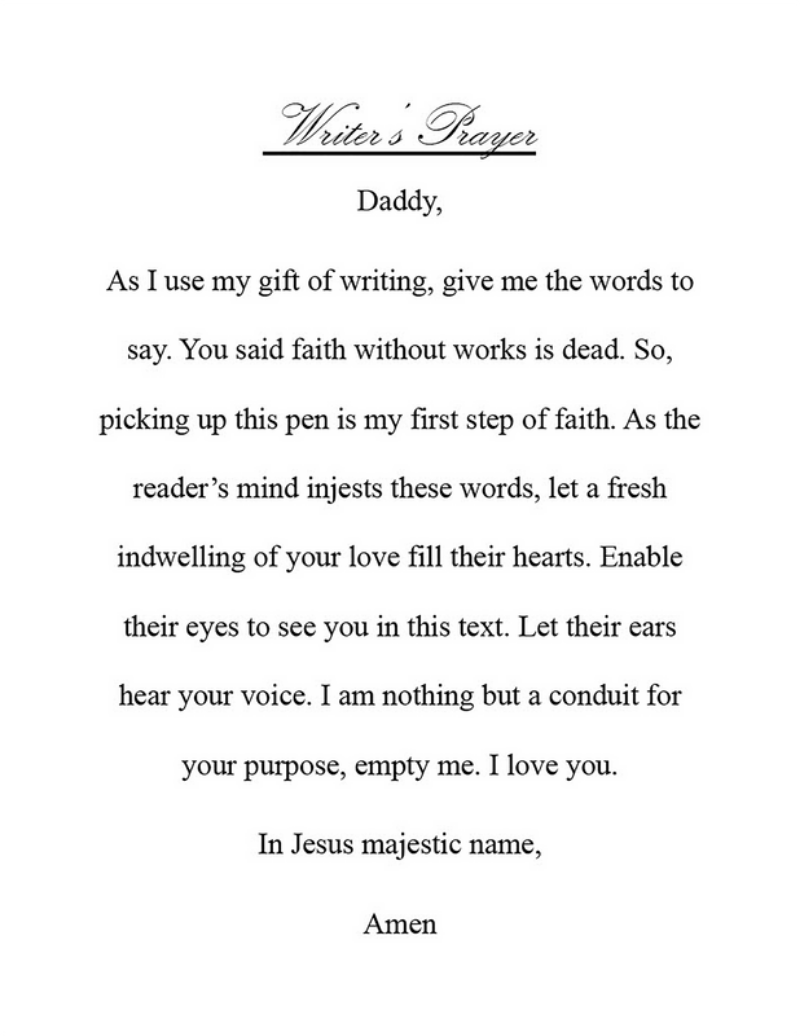 Writer's Prayer