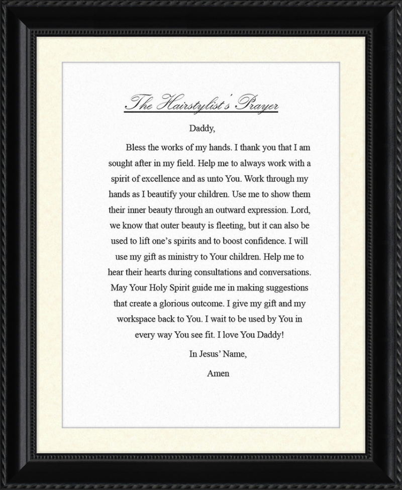 Hairstylist's Prayer