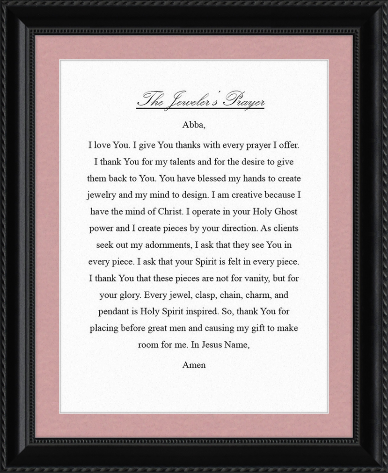Jeweler's Prayer