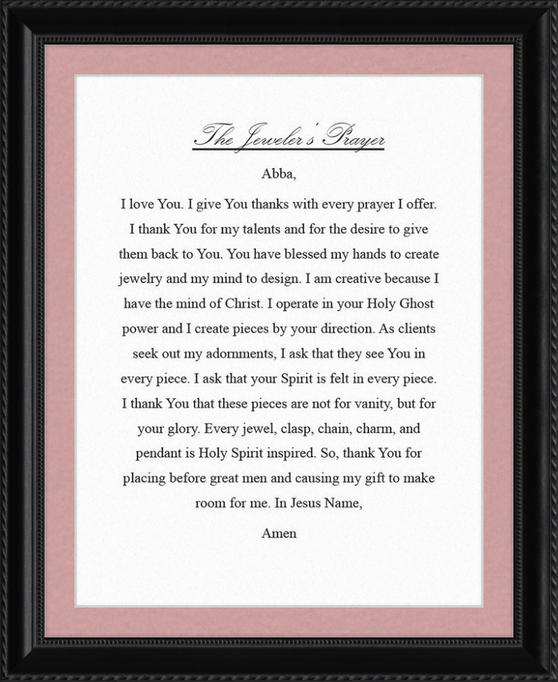 Jeweler's Prayer