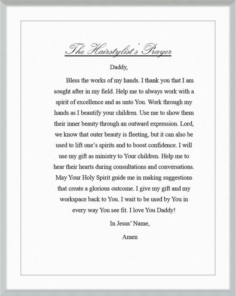 Hairstylist's Prayer