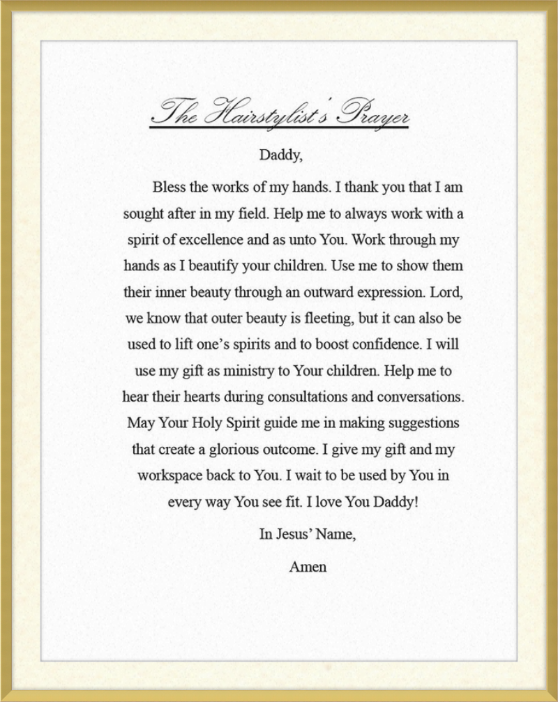 Hairstylist's Prayer