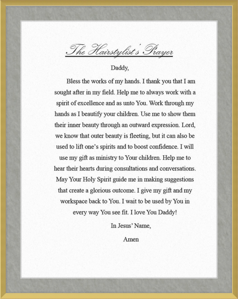 Hairstylist's Prayer