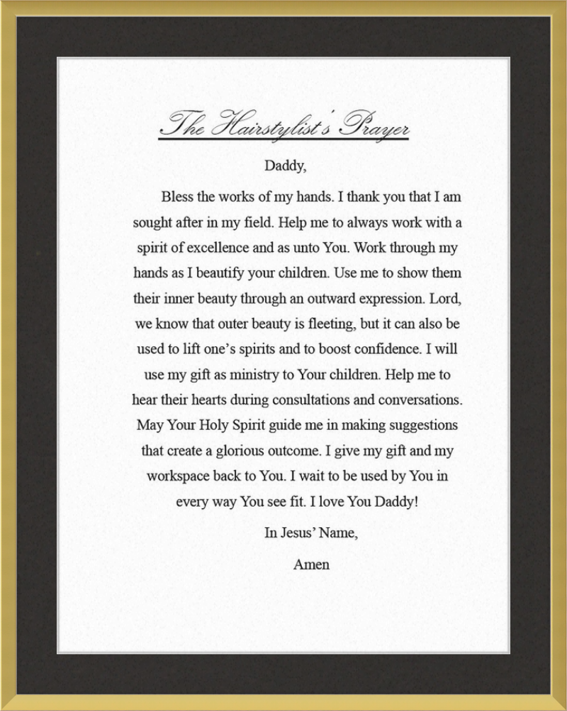 Hairstylist's Prayer