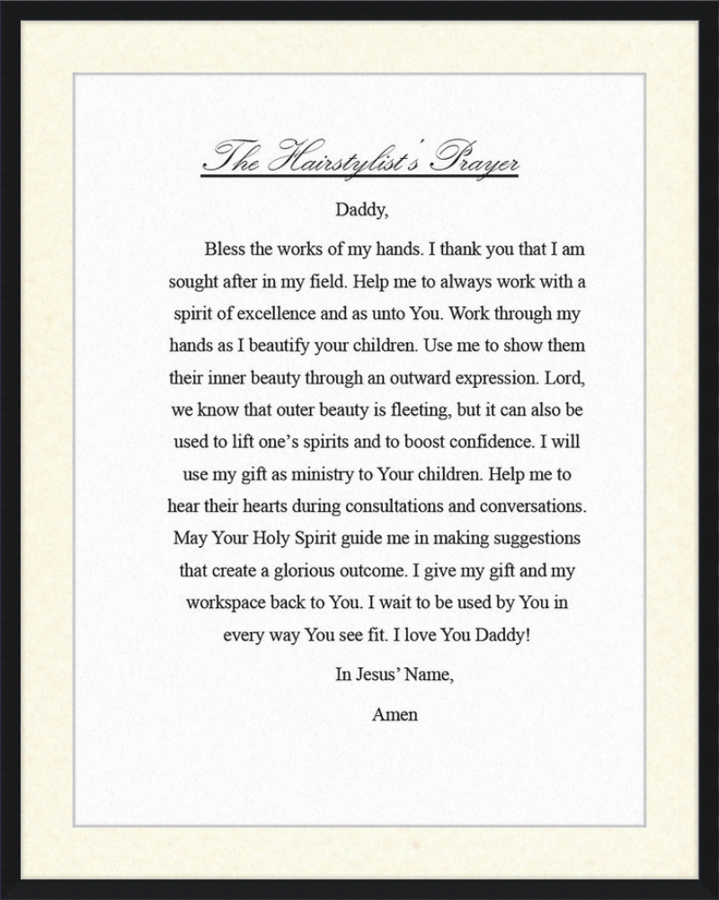 Hairstylist's Prayer