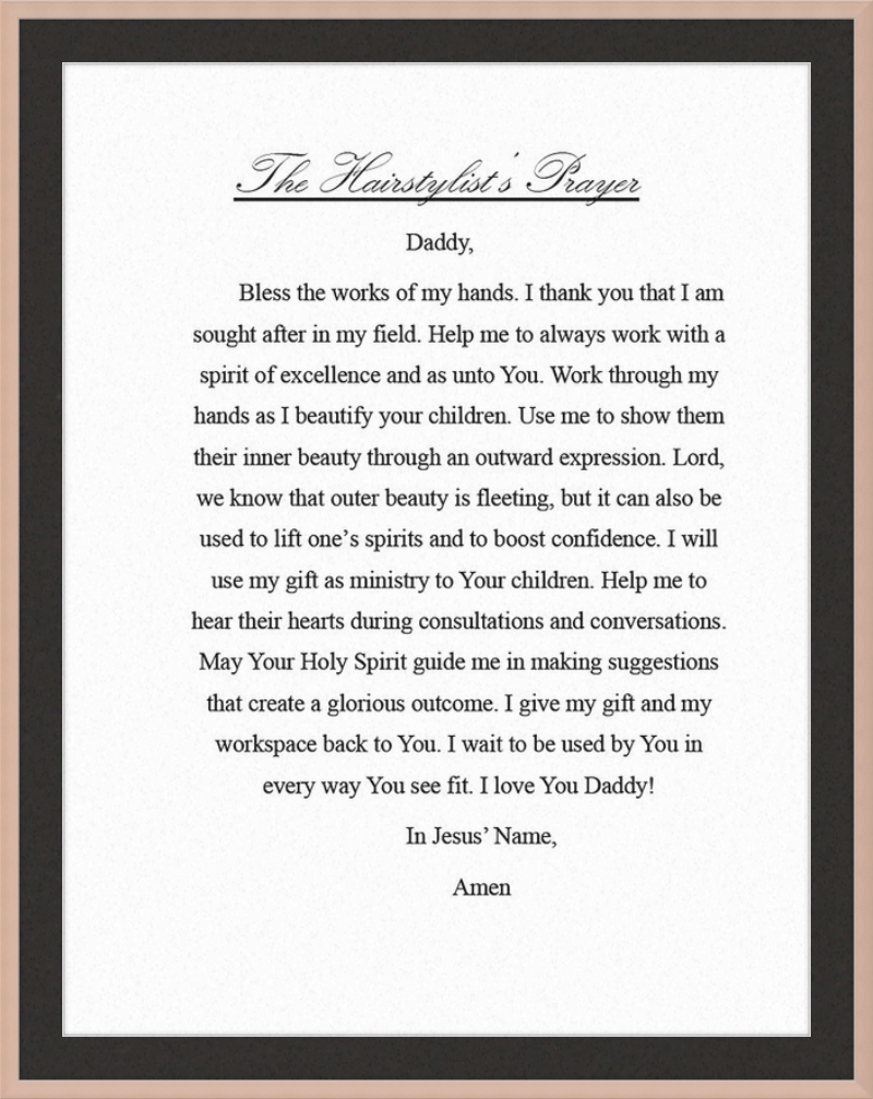 Hairstylist's Prayer
