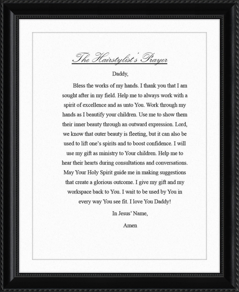 Hairstylist's Prayer