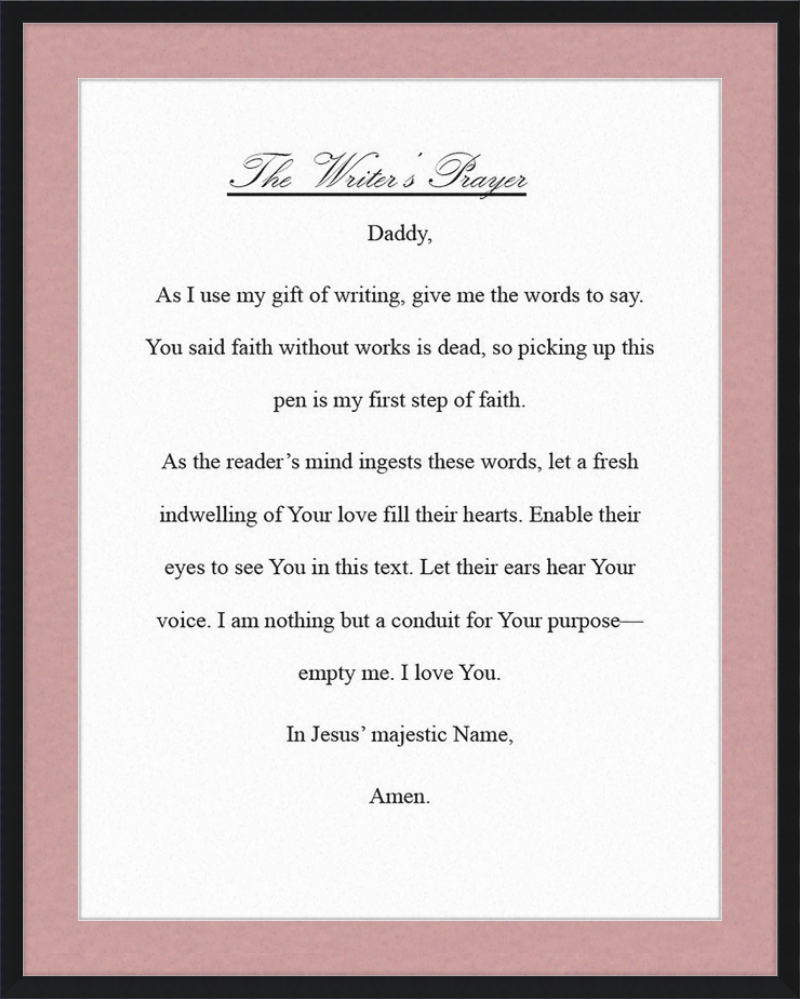 Writer's Prayer