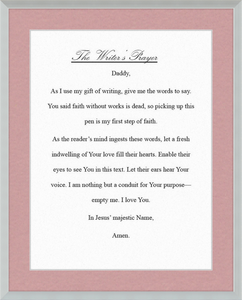 Writer's Prayer