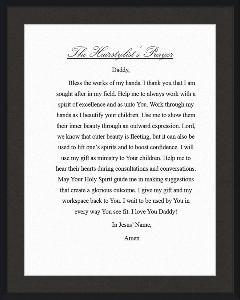 Hairstylist's Prayer
