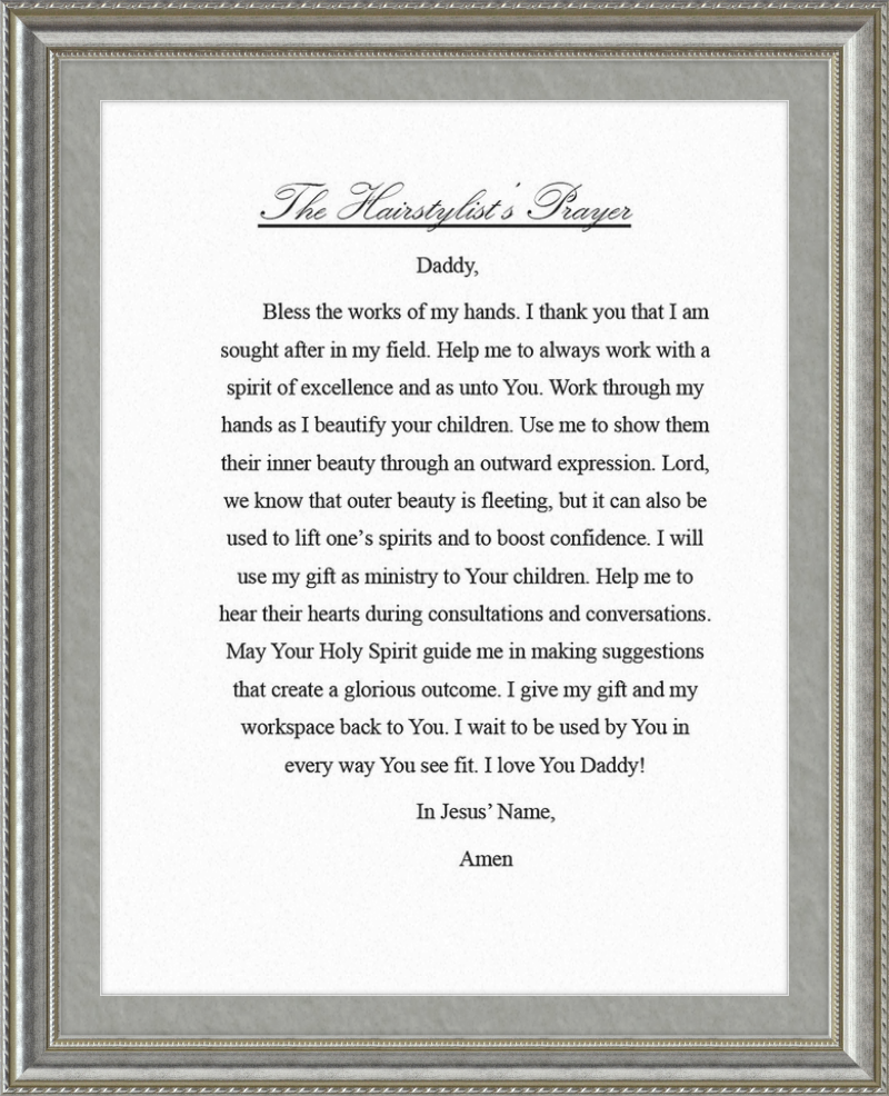 Hairstylist's Prayer