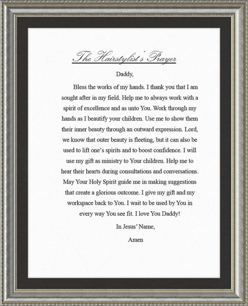 Hairstylist's Prayer