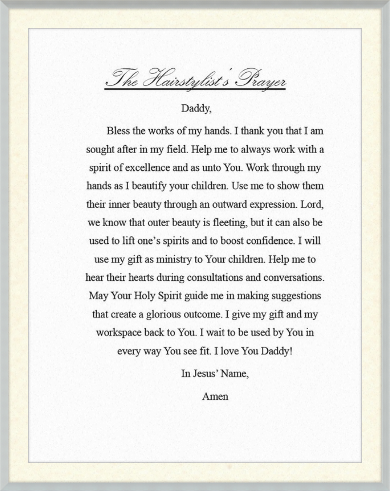 Hairstylist's Prayer