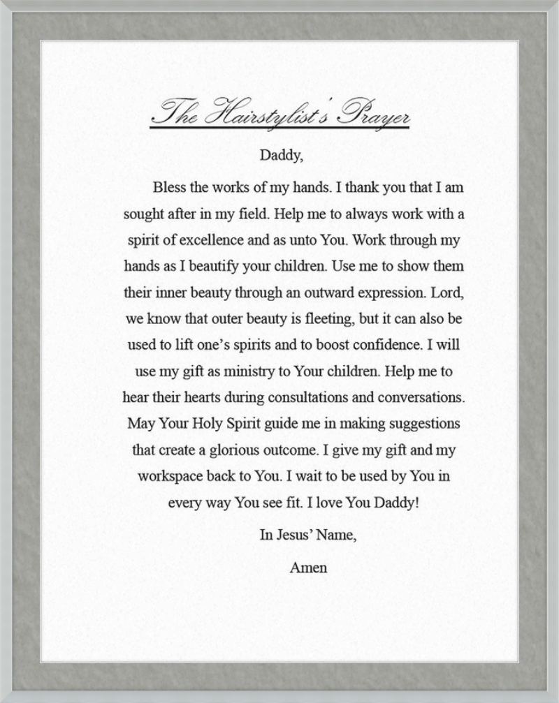 Hairstylist's Prayer