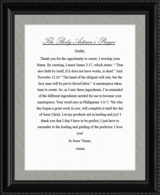 Body Artisan's Prayer