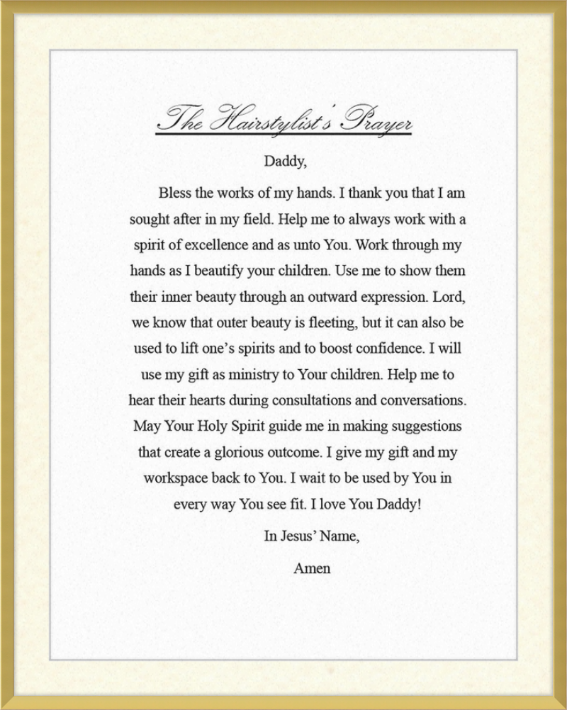 Hairstylist's Prayer