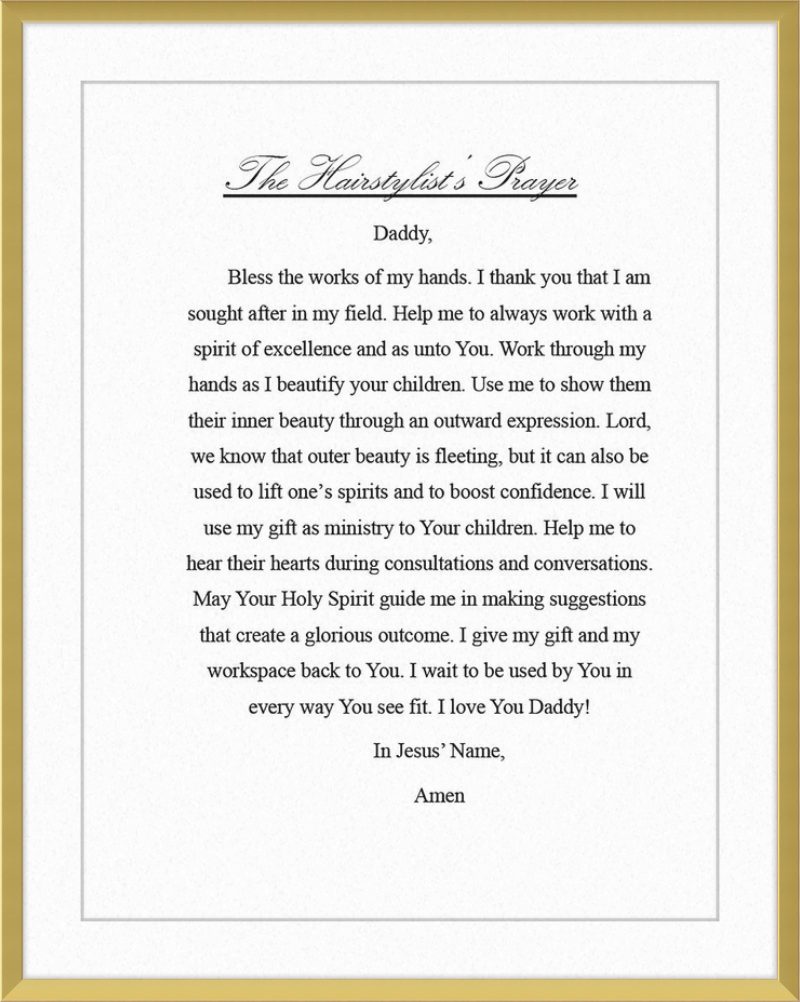 Hairstylist's Prayer