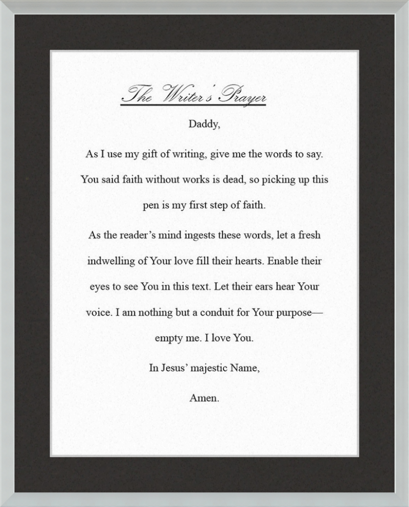 Writer's Prayer