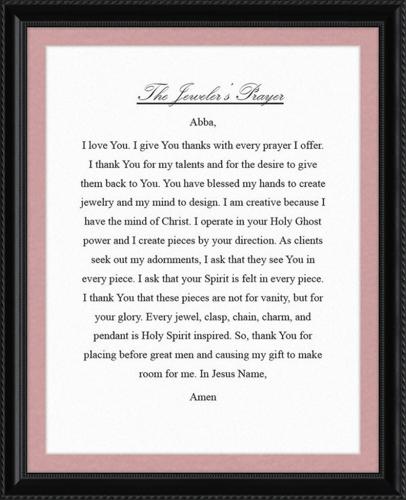 Jeweler's Prayer