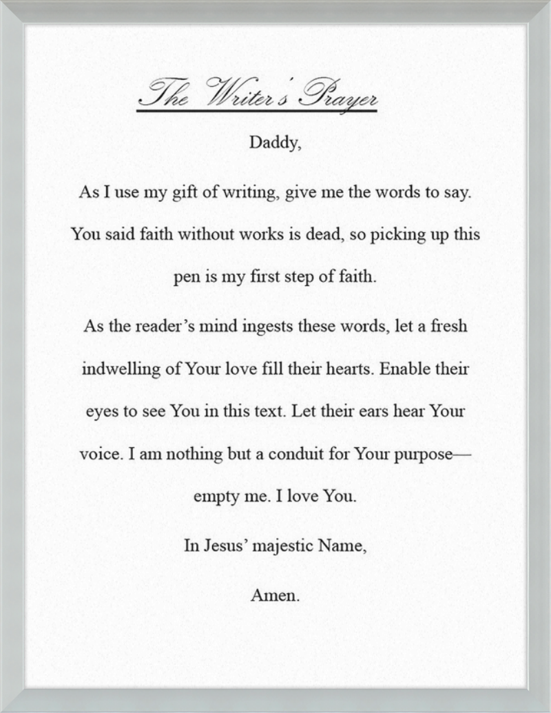 Writer's Prayer