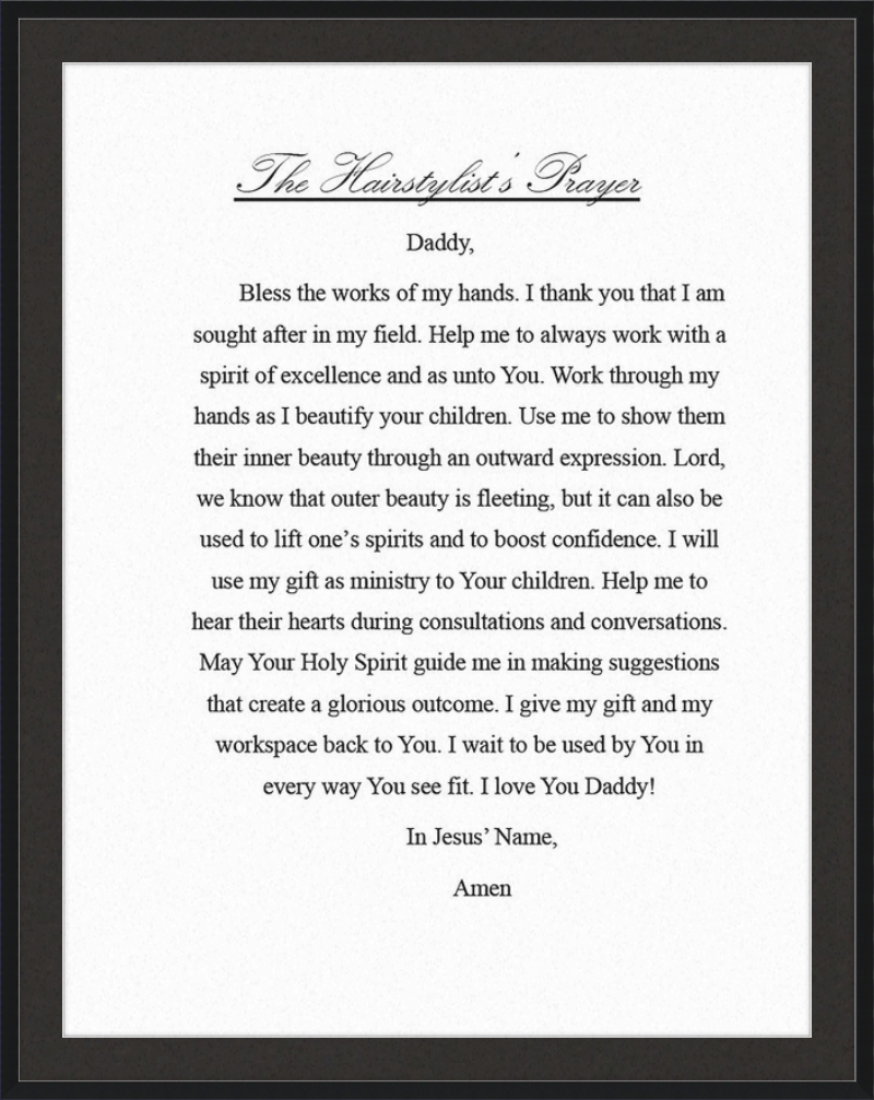 Hairstylist's Prayer