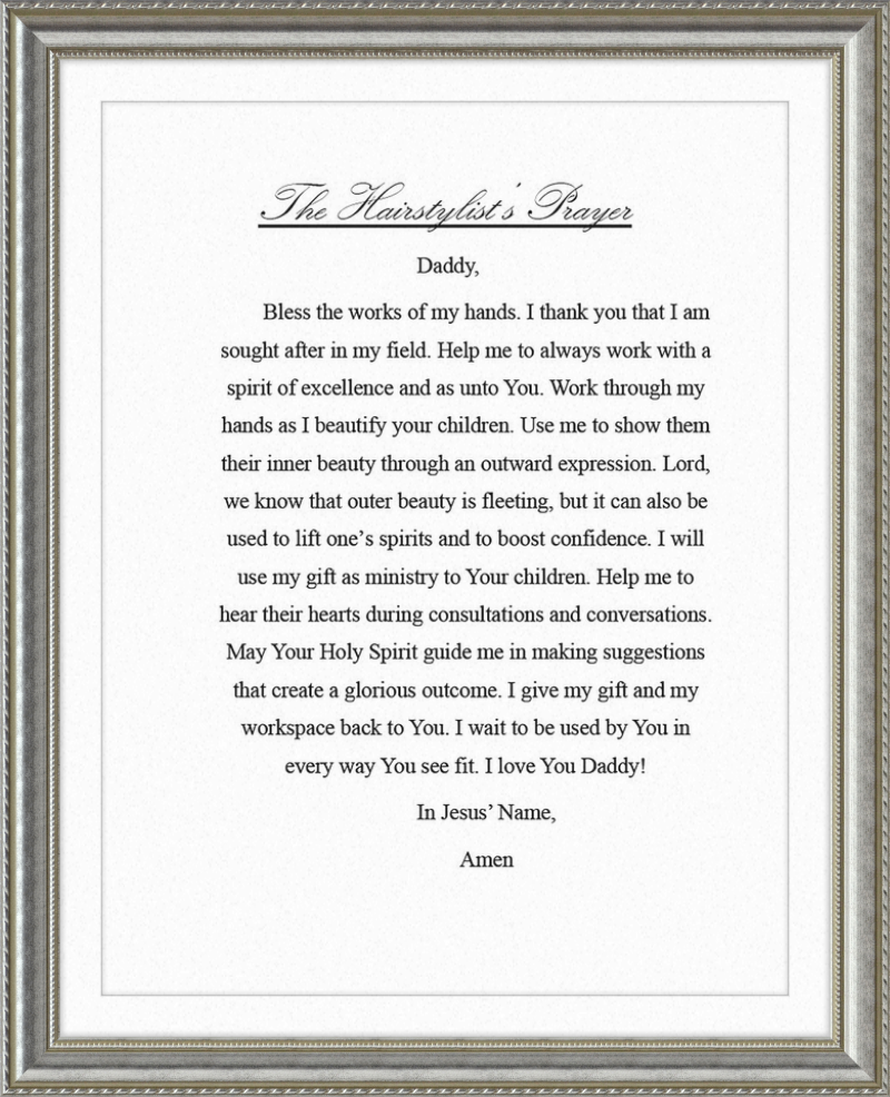 Hairstylist's Prayer